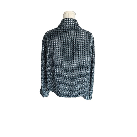 AKRIS PUNTO - Tweed Spread Collar Jacket Sz 14 - Picture 6 of 11